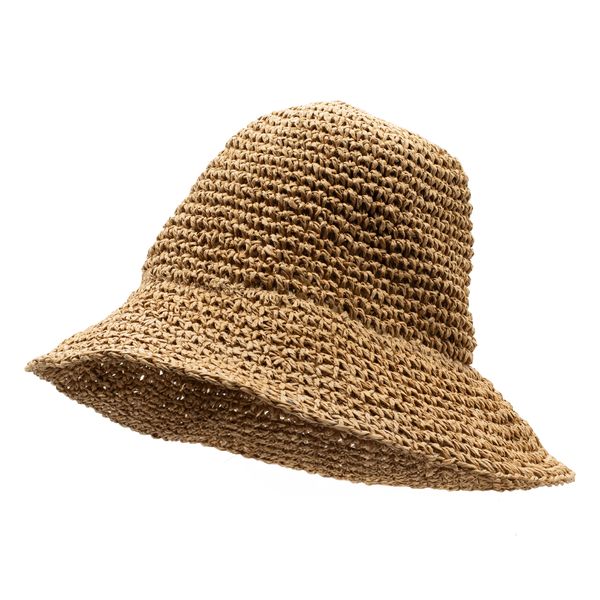 Nomad Sari Floppy Straw Sun Hat - Natural Coffee