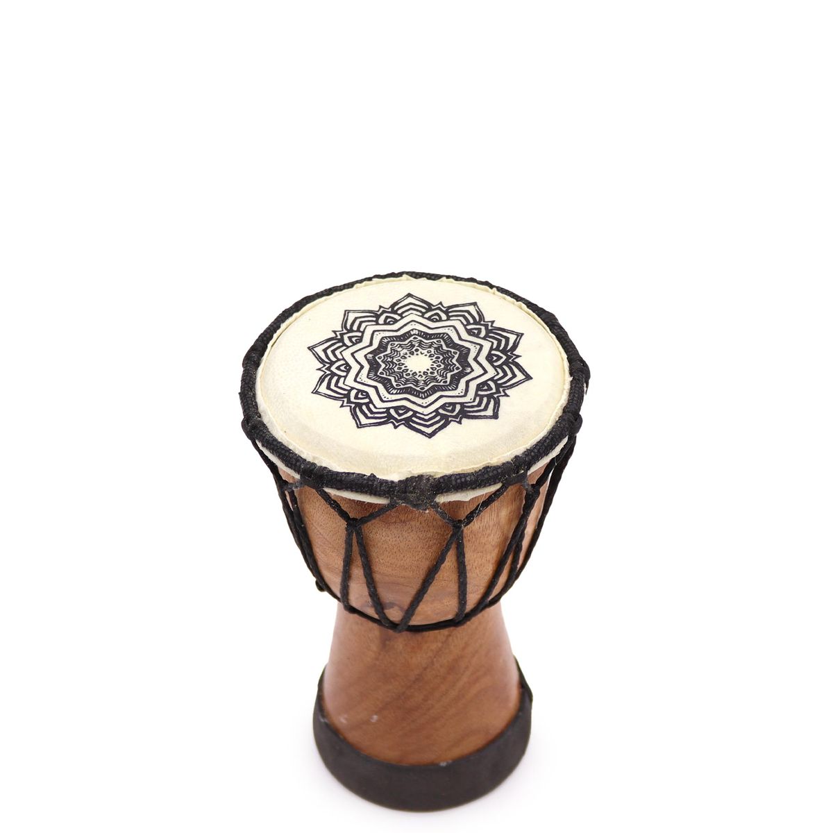 Tambor Djembe feito à mão com tampa larga - 15 cm