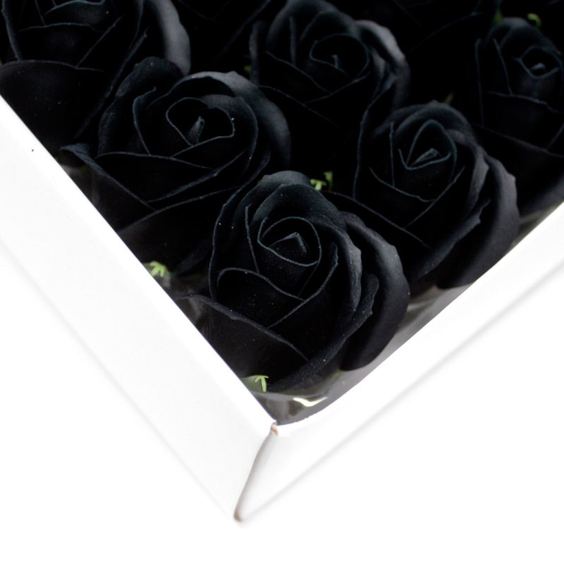 Roses de Savon  pour Bouquet- Medium/Noir