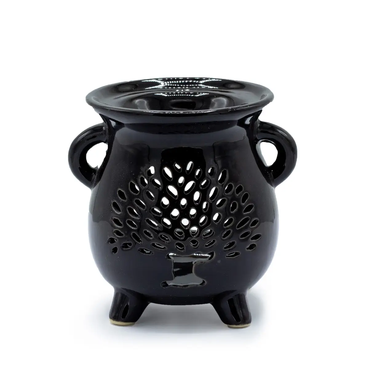 Caildren Oil Burner - Tree of Life - Black — Incense Burners · GlowDuty apothecary