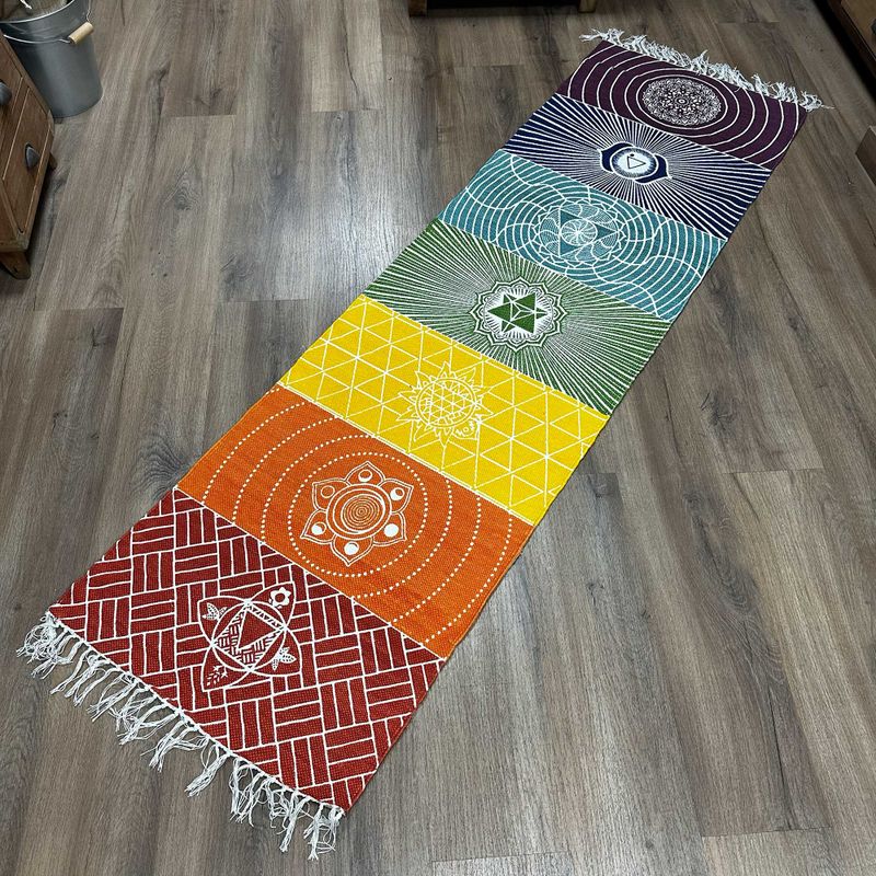 Йога постелка - 60x200 см - 7 чакри