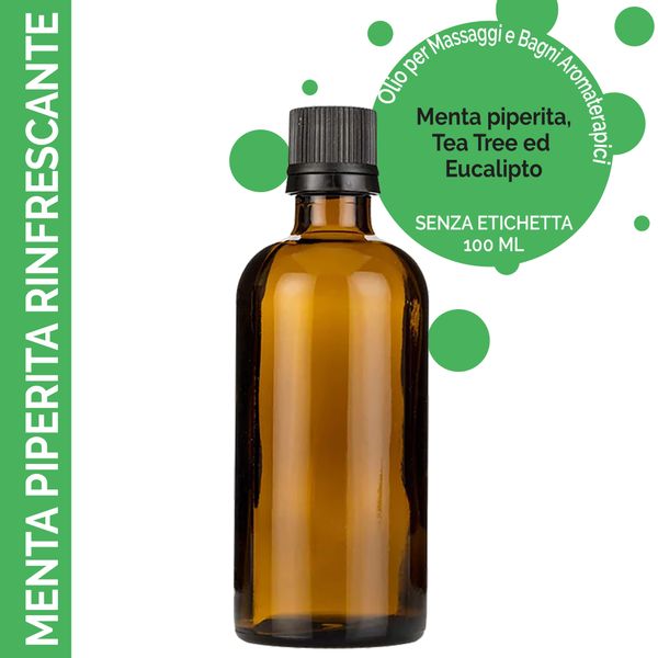 Olio per Massaggi 100ml - Menta Piperita Rinfrescante (No Etichetta)