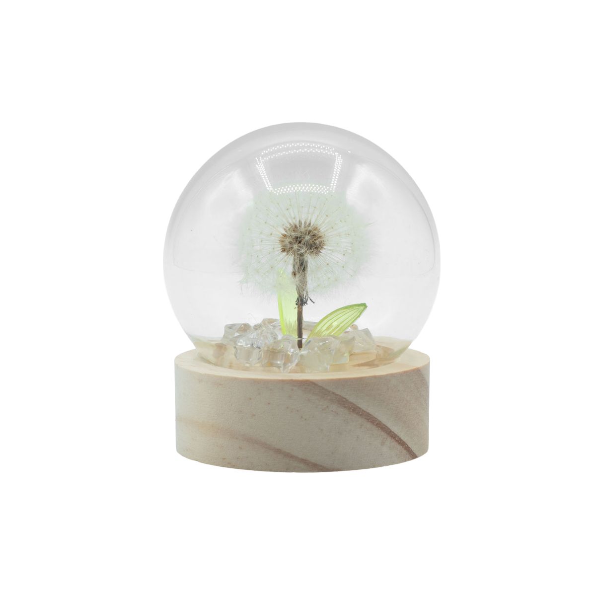 Cúpula de jardim Floral Glow - 1 dente-de-leão - LED a pilhas