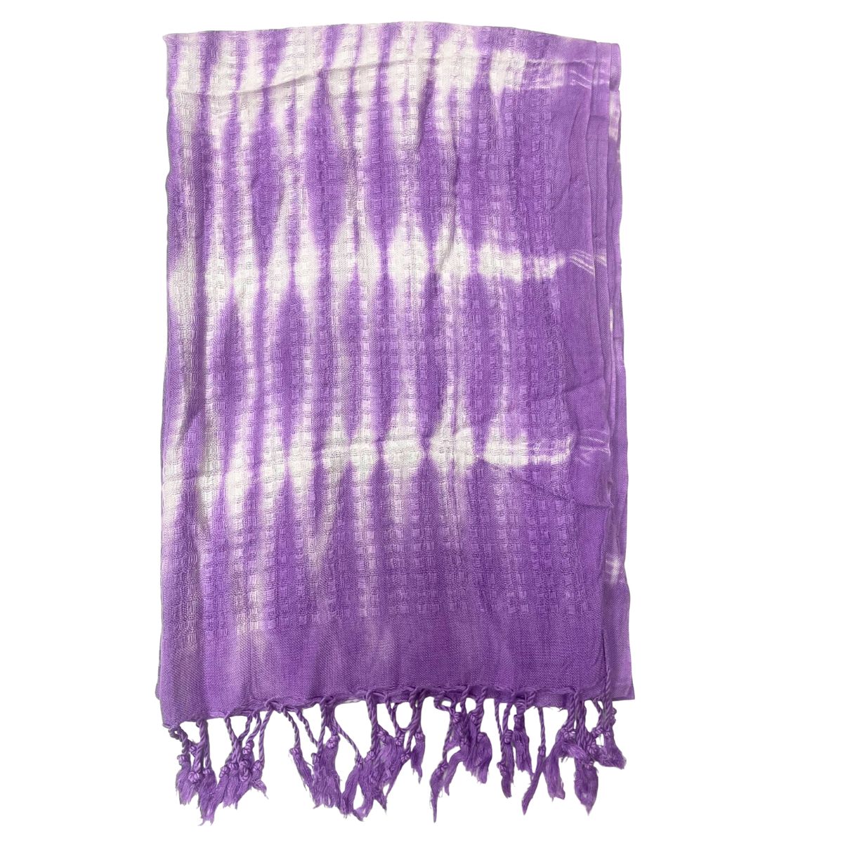 Estola/Cachecol Boho Java Art - Listras lavanda e padrão - 62 x 200 cm