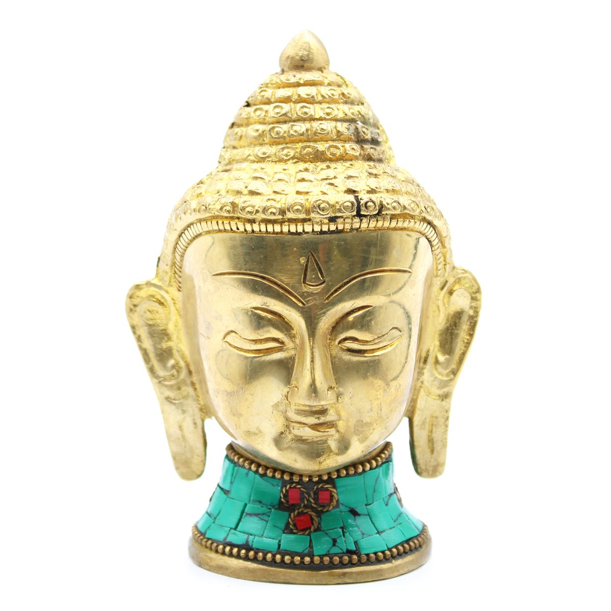 Figura de Buda em Latão - Cabeça Grande - 11,5 cm
