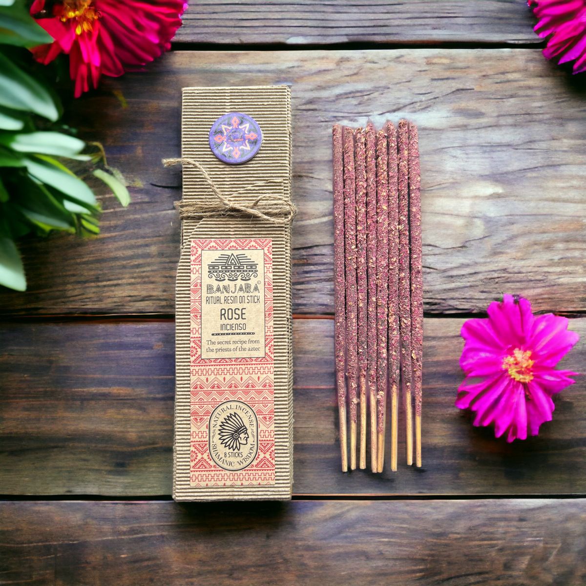 Varetas de resina para rituais - Rosa