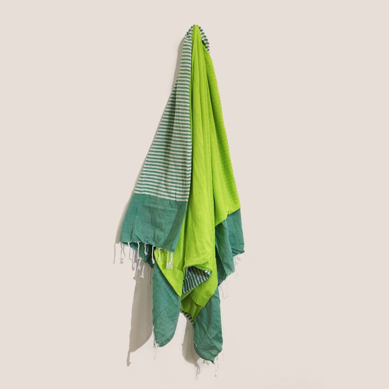 Serviette Paréo Coton - 100x180 cm - Vert Picnic