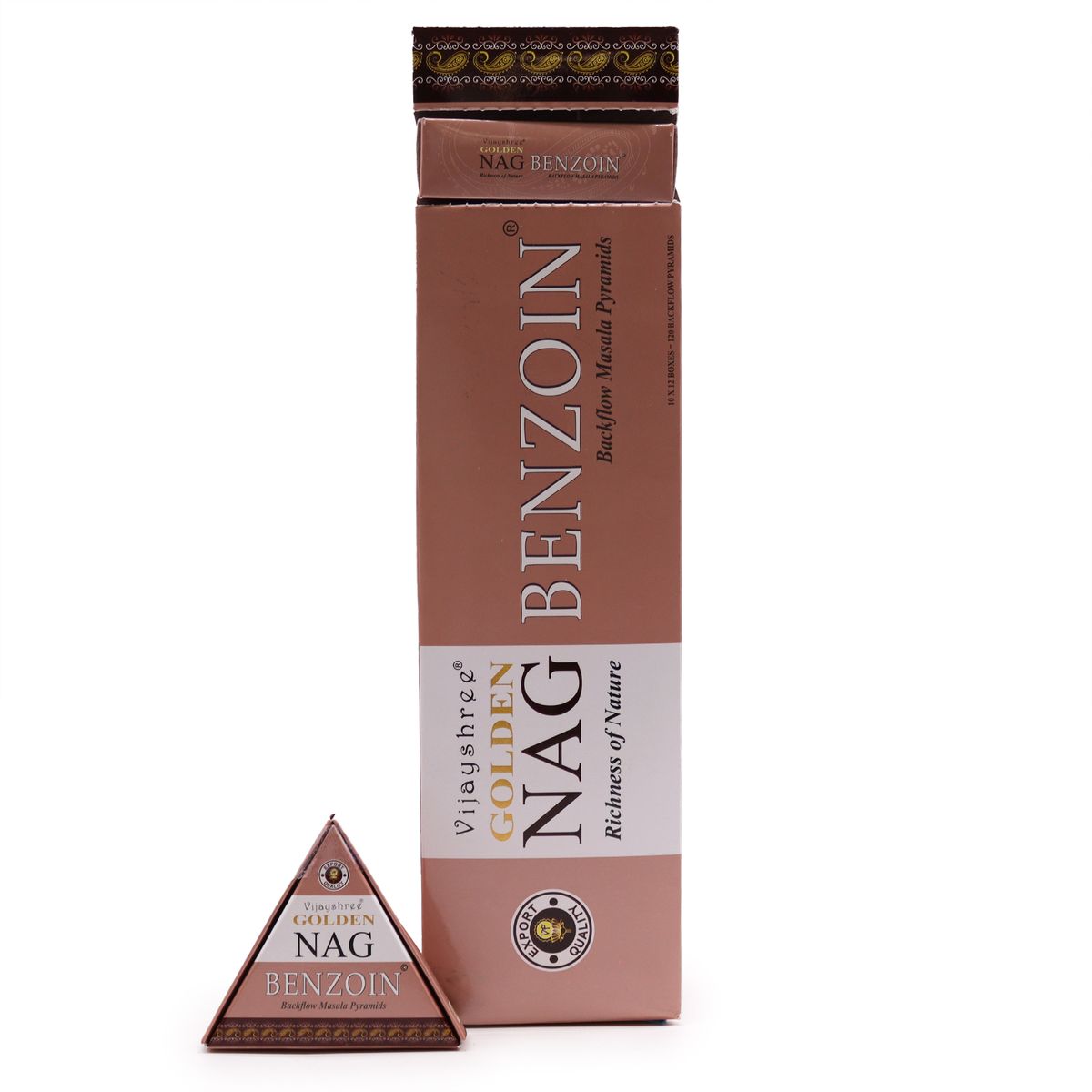 cones de incenso Refluxo Inverso Jumbo Dourado Nag