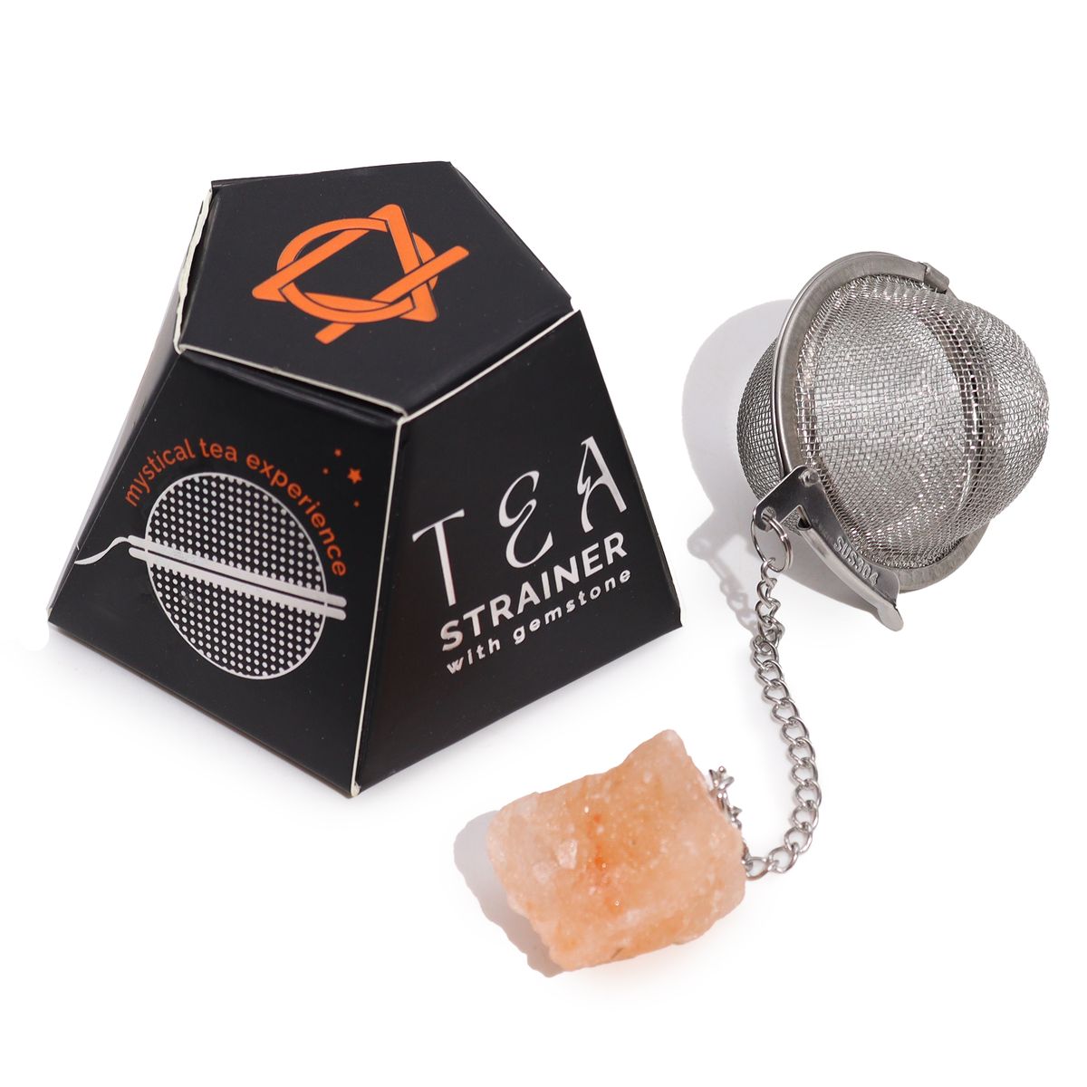 Coador de chá de pedras preciosas de cristal bruto - Cornalina