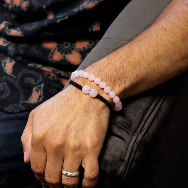 Bracelets de pierres à double pouvoir - Quartz rose