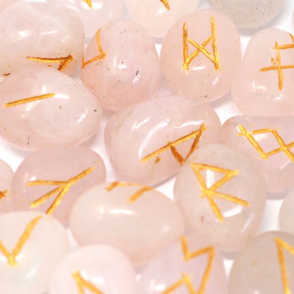 Bolsinhas com Pedras Rune Indiano - Quartzo rosa