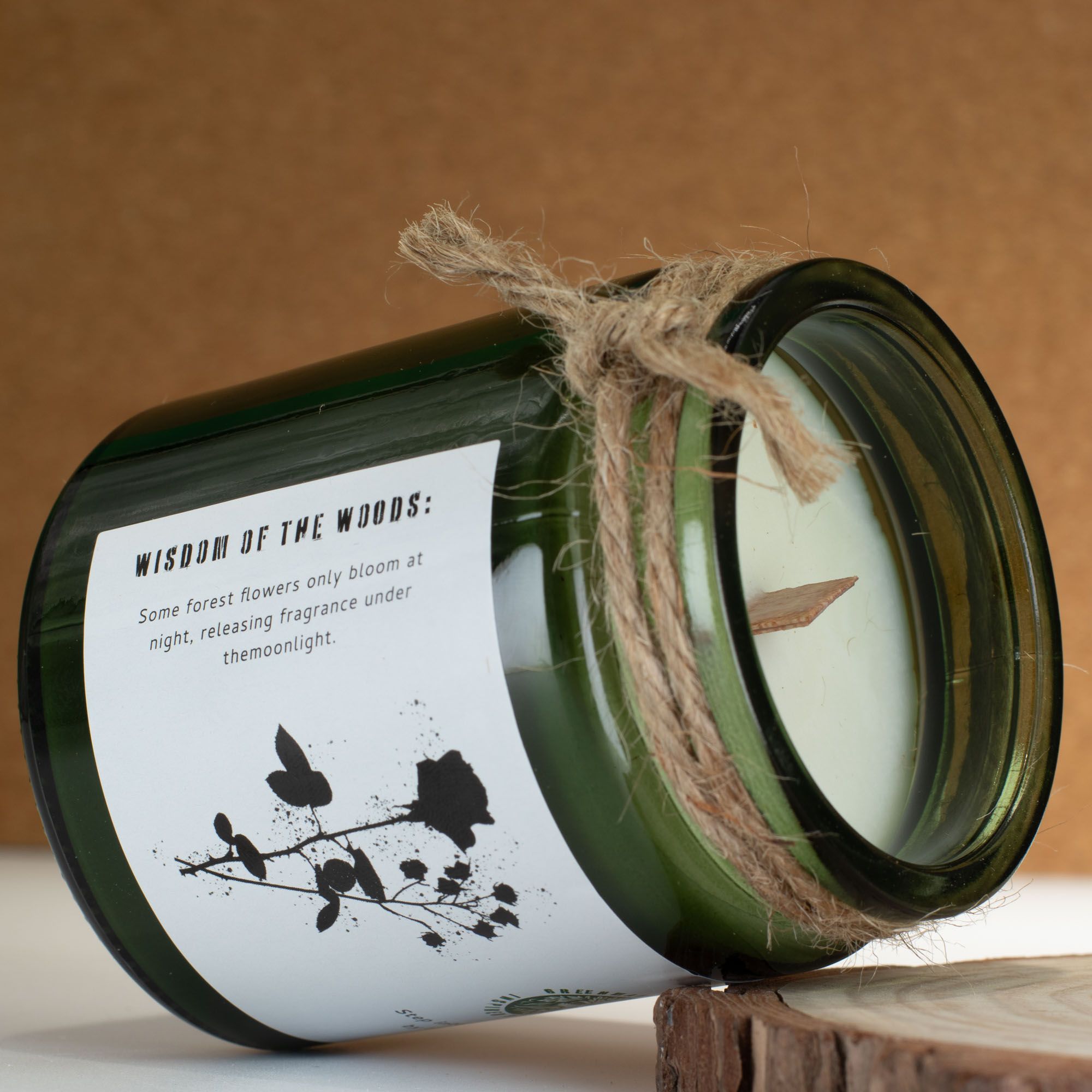 Greenman Woodwick Soy Candle - Midnight Rose