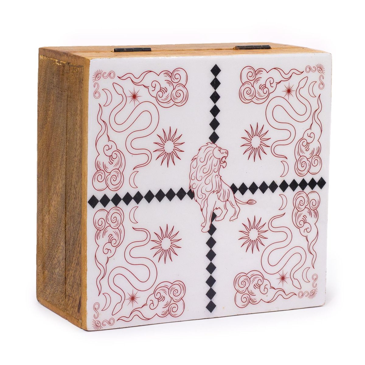 Caixa quadrada grande 15 x 17,5 x 8 cm - Leão - HOP HARE