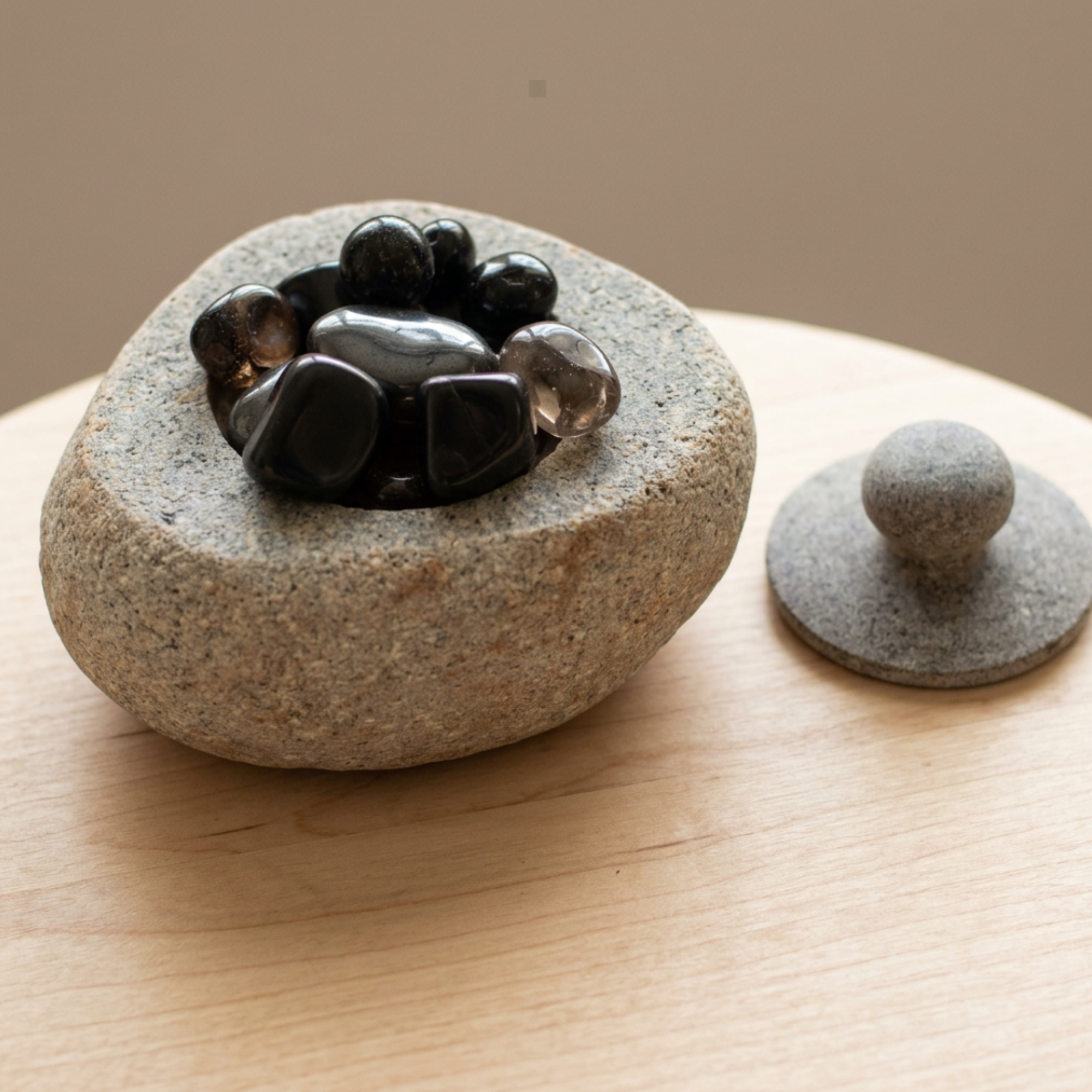 Natural Riverstone Grounding Pot