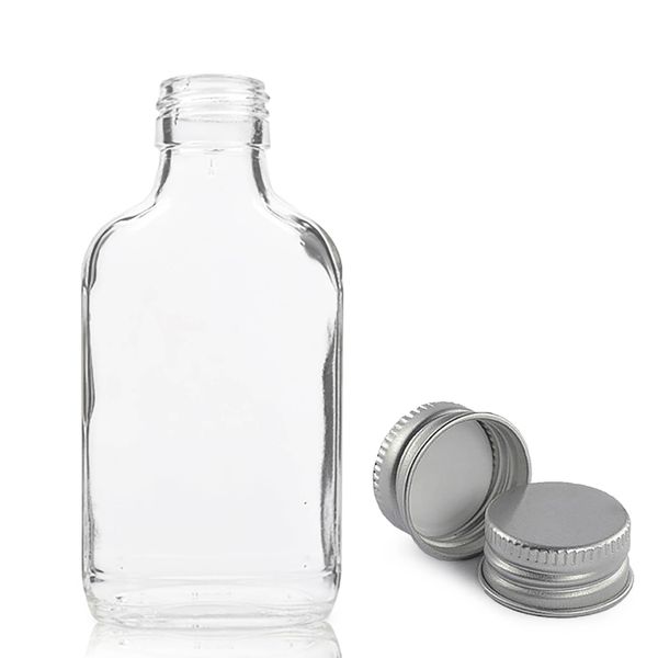 250ml Klar Glasflaska med Aluminiumlock