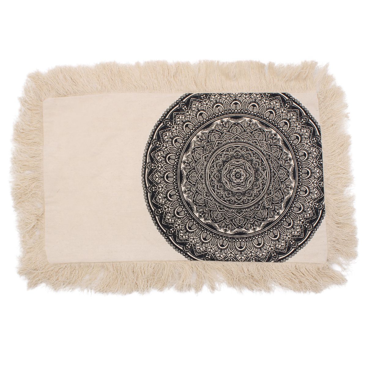 Almofada Mandala Tradicional - 30x50 cm - preta