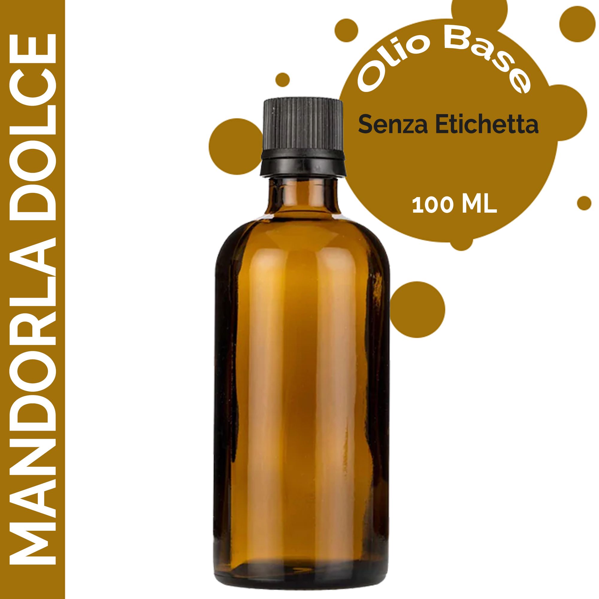 Olio Base di Mandorla Dolce 100 Ml - Senza Etichetta