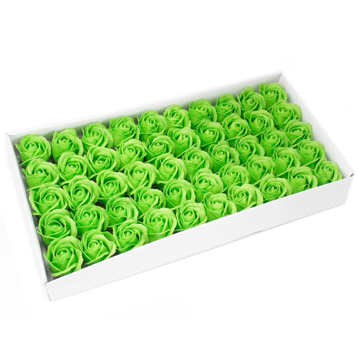 Flor decorativa para artesanato, tamanho médio - verde