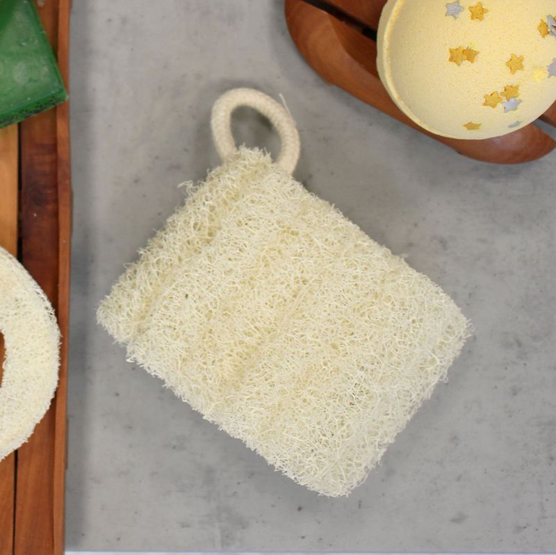 Loofah de Luxe Égyptien avec Ficelle en Coton - Non Compressé - 8-12cm