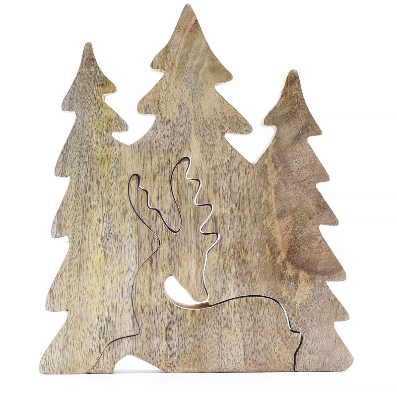 Lost in the Forest -  Stag in the Forest 3D Wooden Decoration