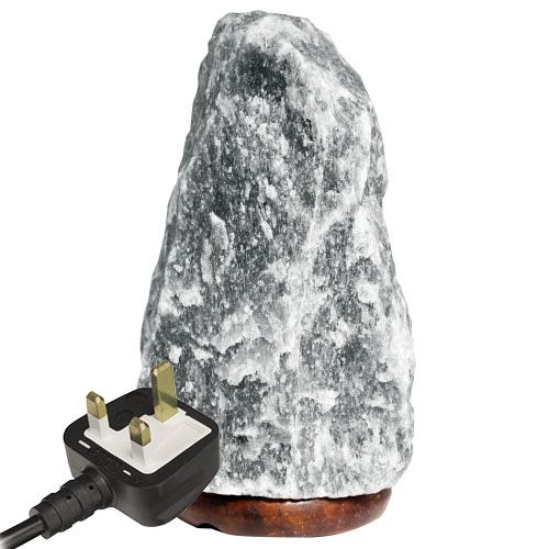 Grey Himalayan Salt Lamp 2-3kg - UK Cable