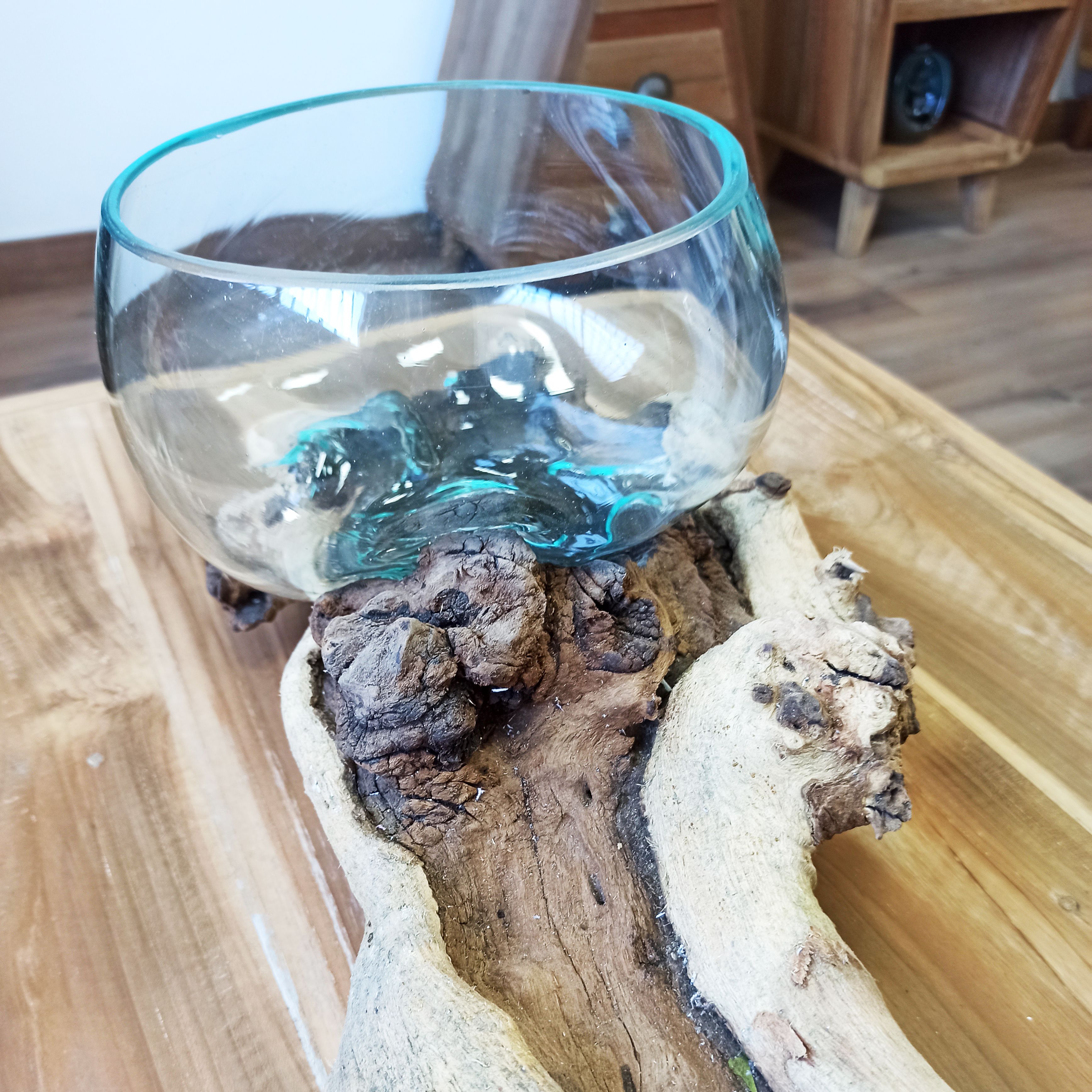 Molten Glass on Wood