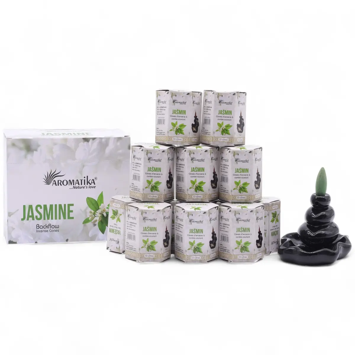 Masala Backflow Incense pack of 10 - Jasmine — Incense · GlowDuty apothecary