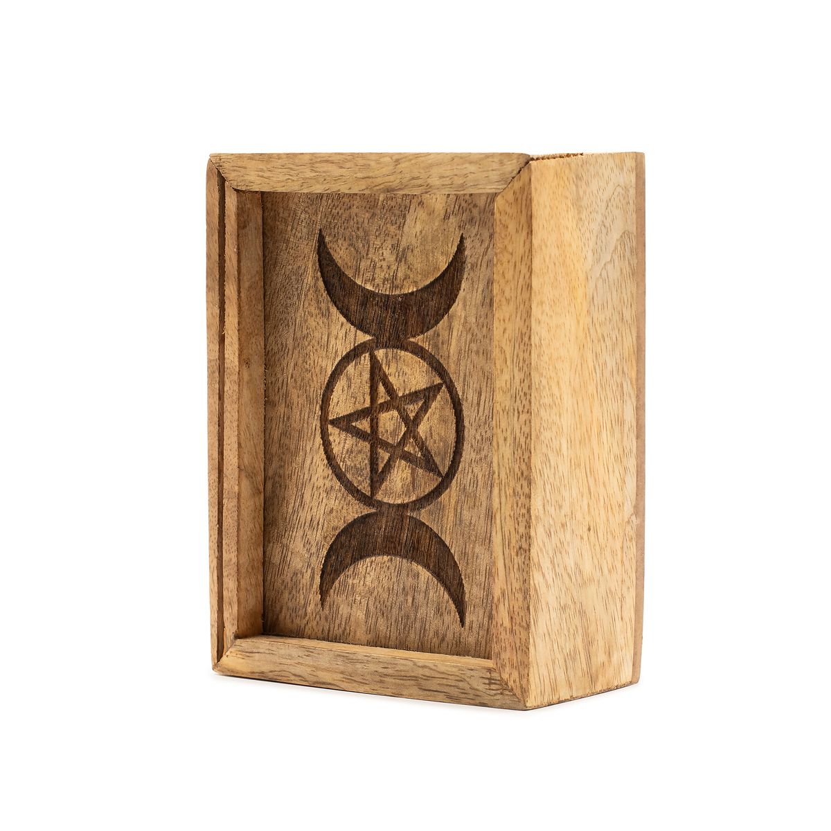 Pequena caixa de Tarot com suporte para cartas