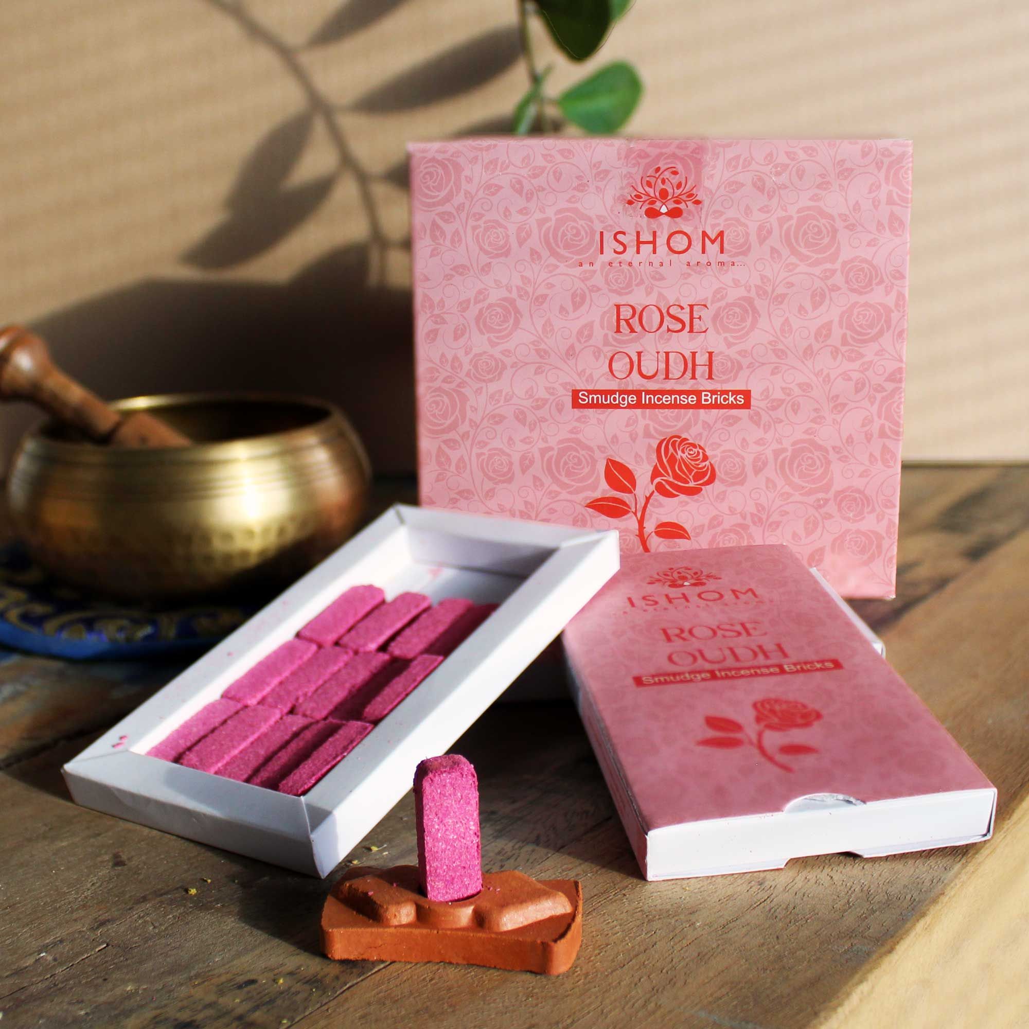Natural Incense Smudge Bricks and Burner