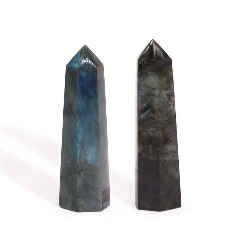 Madagascar Labradorite Points (approx 80-90x25mm)
