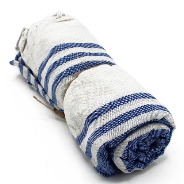 Serviette de Hammam Spa - Bleu Océan - 90x170cm