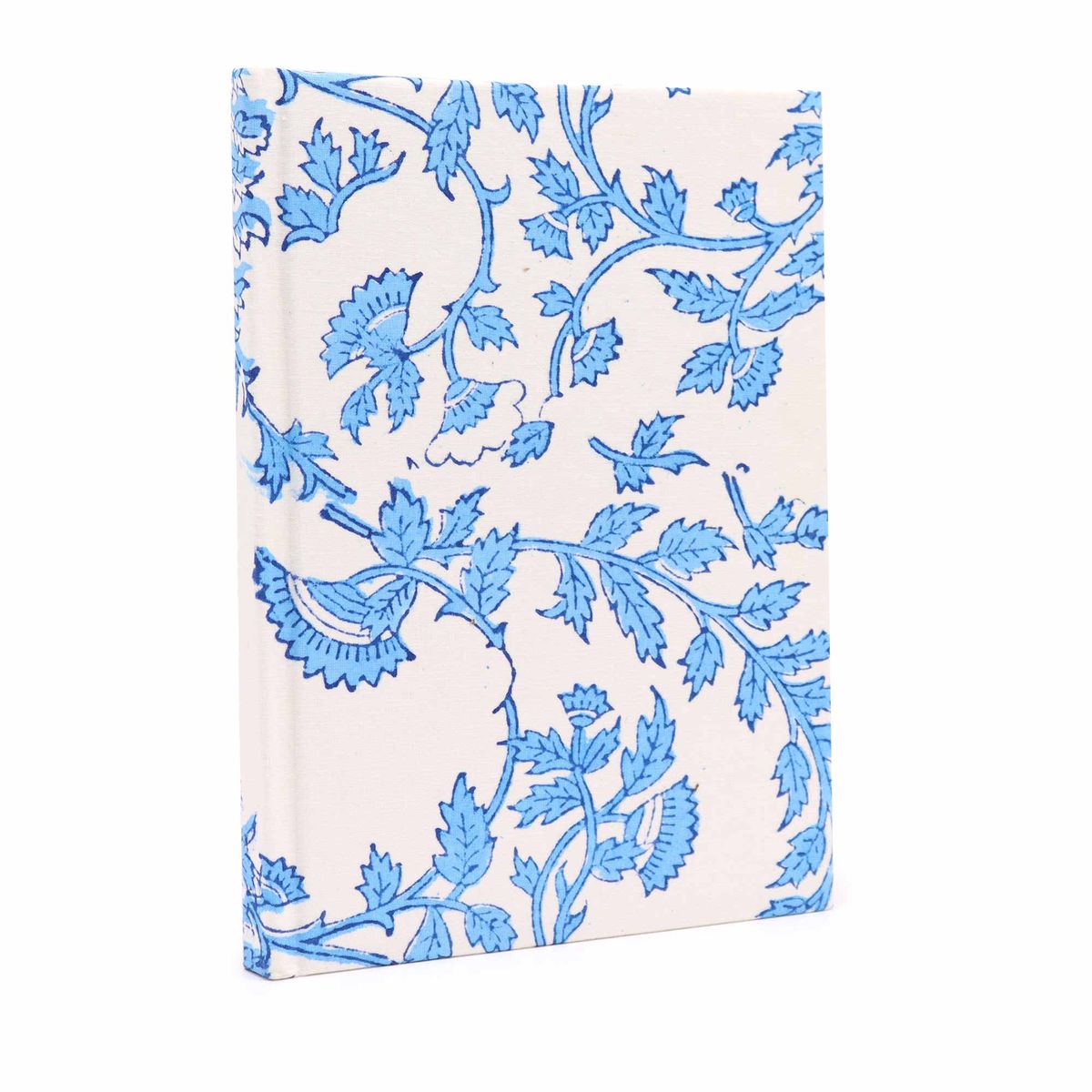 Cadernos com encadernação em algodão 20x15 cm - 96 páginas - Floral azul claro