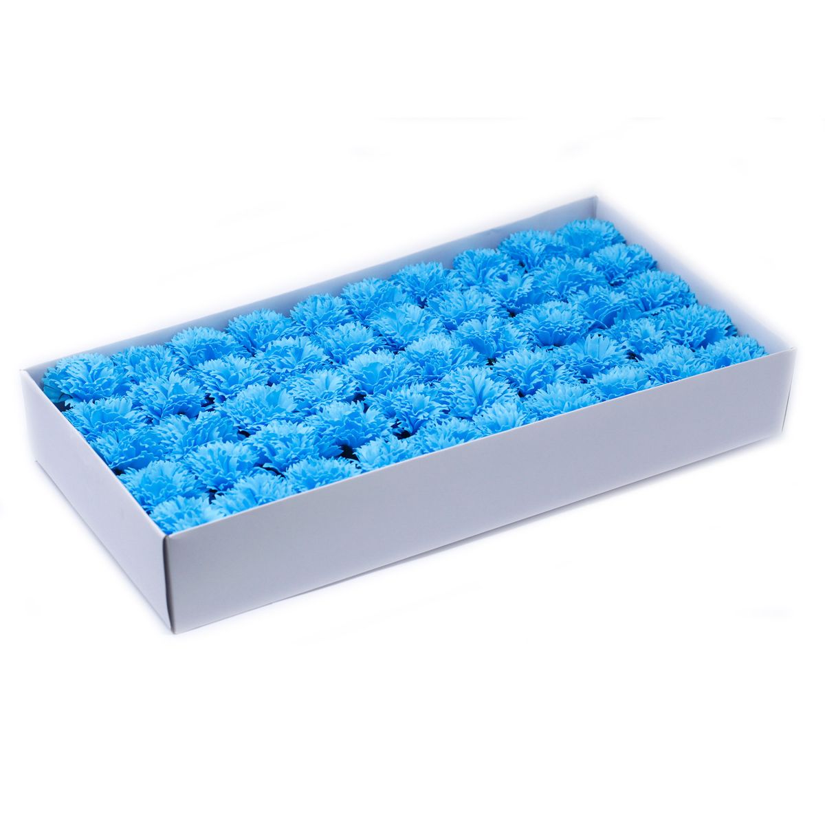 Flores de sabão para artesanato - cravos - azul