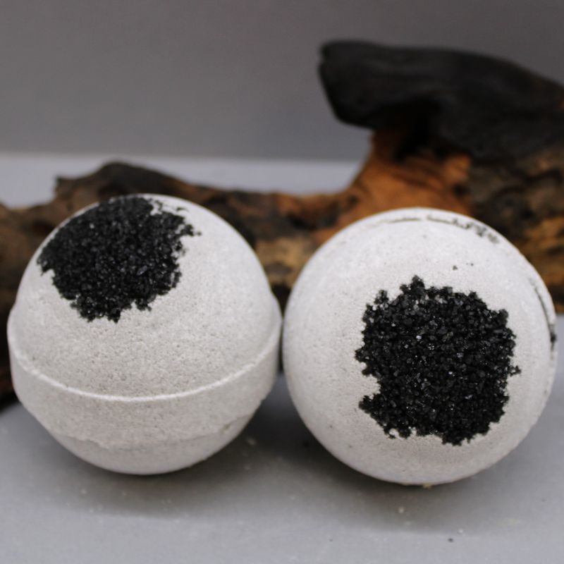 Bombes de Bain au Charbon de Bois - Sel de Mer et Mousse