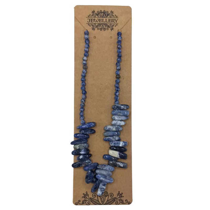 Collier de Gemmes Longues - Sodalite