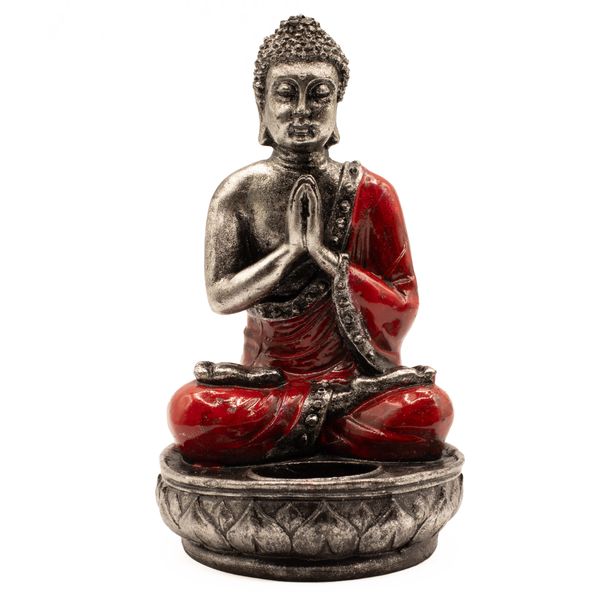 Buddha Gyertyatartó - Piros - Közepes