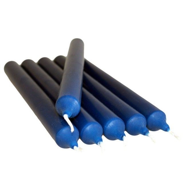 Azul escuro Velas de jantar a granel (100)