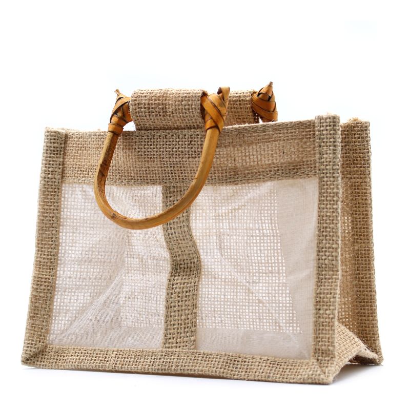 Paniers en Jute et Coton - 2 Fenêtres - Naturel