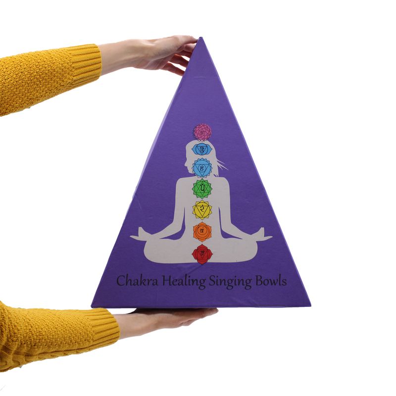 Coffret cadeau bol chantant pyramide des chakras