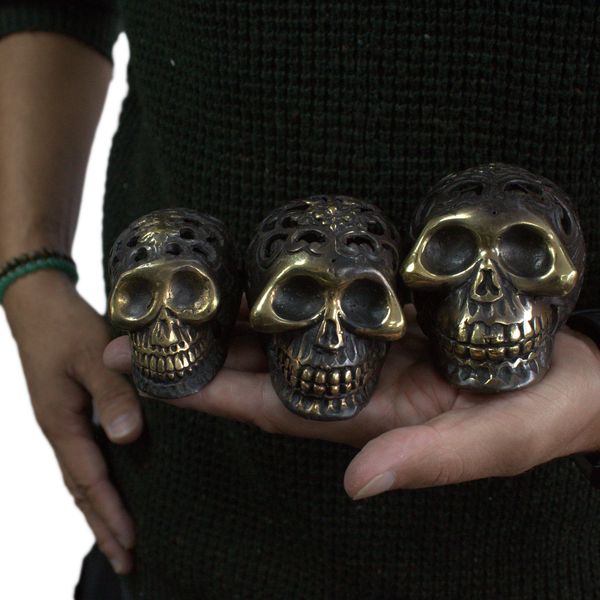 Calavera vintage de latón - Pequeña