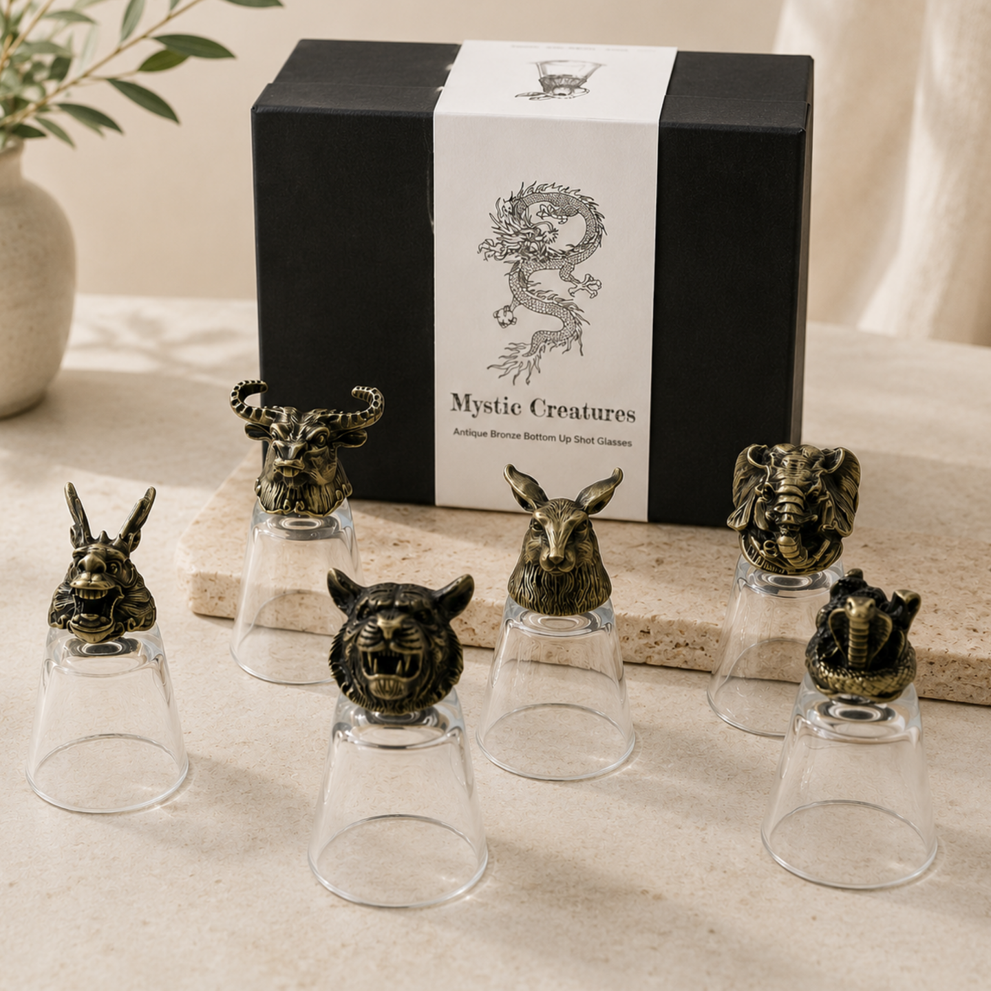 Mystical Creatures Bottom Up Shot Glasses