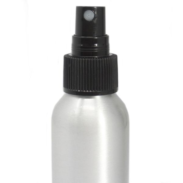 100 ml алуминиева бутилка с черна пръскалка