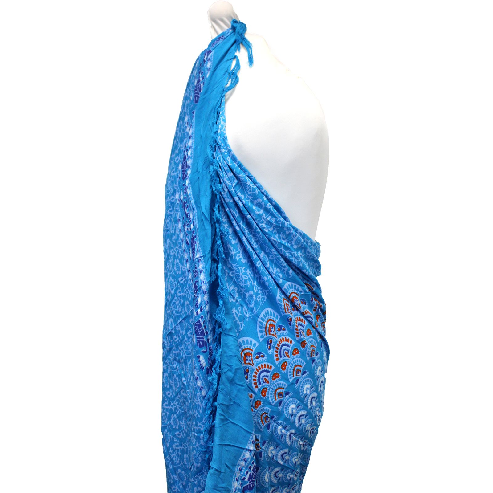 Mandala Sarongs - Teal met Oranje