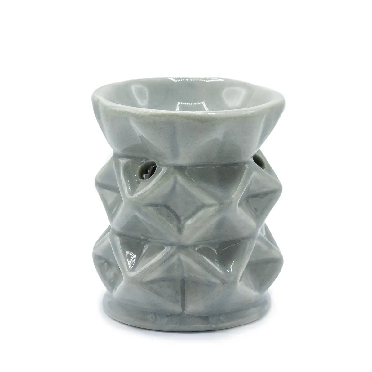 Oil Burner Geometric - Grey — Incense Burners · GlowDuty apothecary