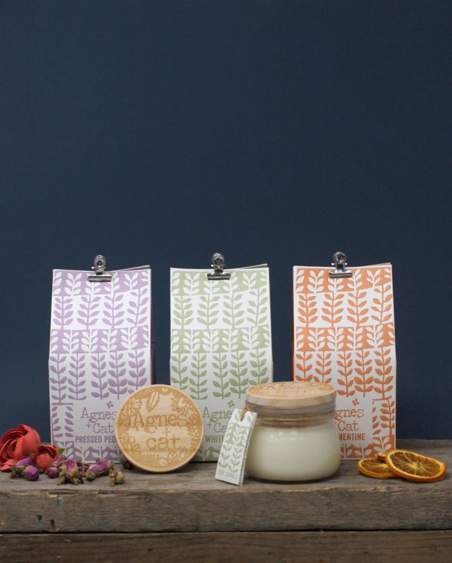 Coffret Cadeau de Bougies en Cire de Soja en Pot de 180 gr - Figue Blanche