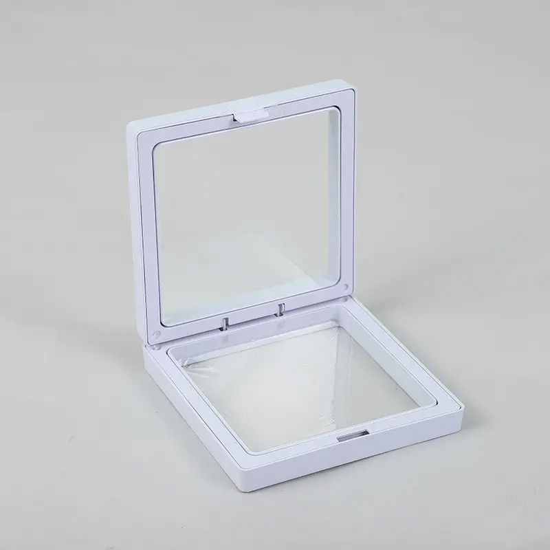 Moldura flutuante 3D grande 11x11 cm - Branco