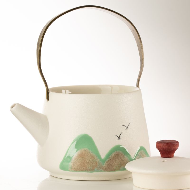 Thousand Miles - Tea Set - Four Cups - Cerimonial Cloth & Bamboo Grip