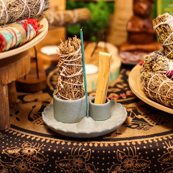 Soporte cerámico para Palo Santo e Incienso