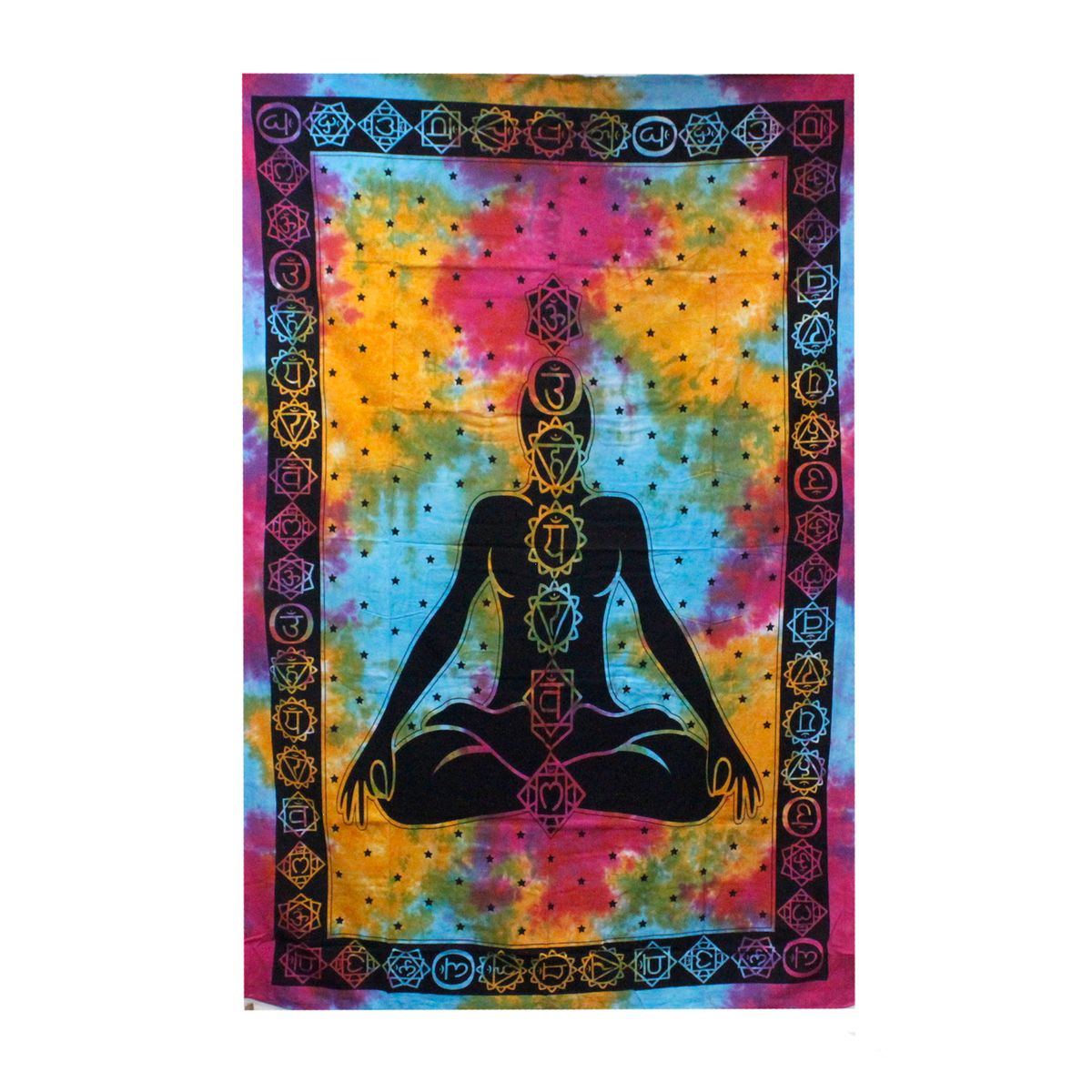 Colcha individual de algodão - Buda Chakra