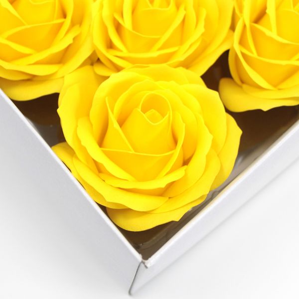Roses de Savon  pour Bouquet- Larges/Jaune